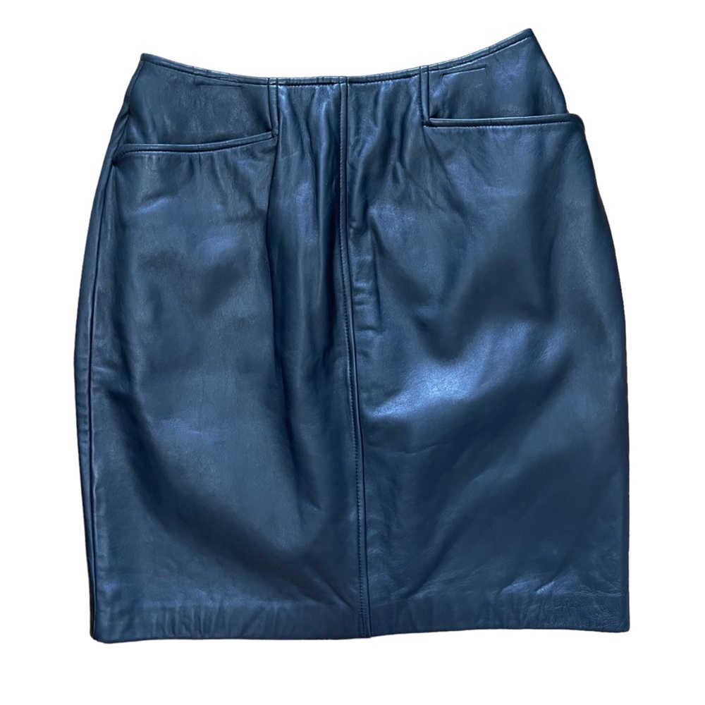 NWT Valerie Stevens New Zealand Lambskin Leather Skirt size 6